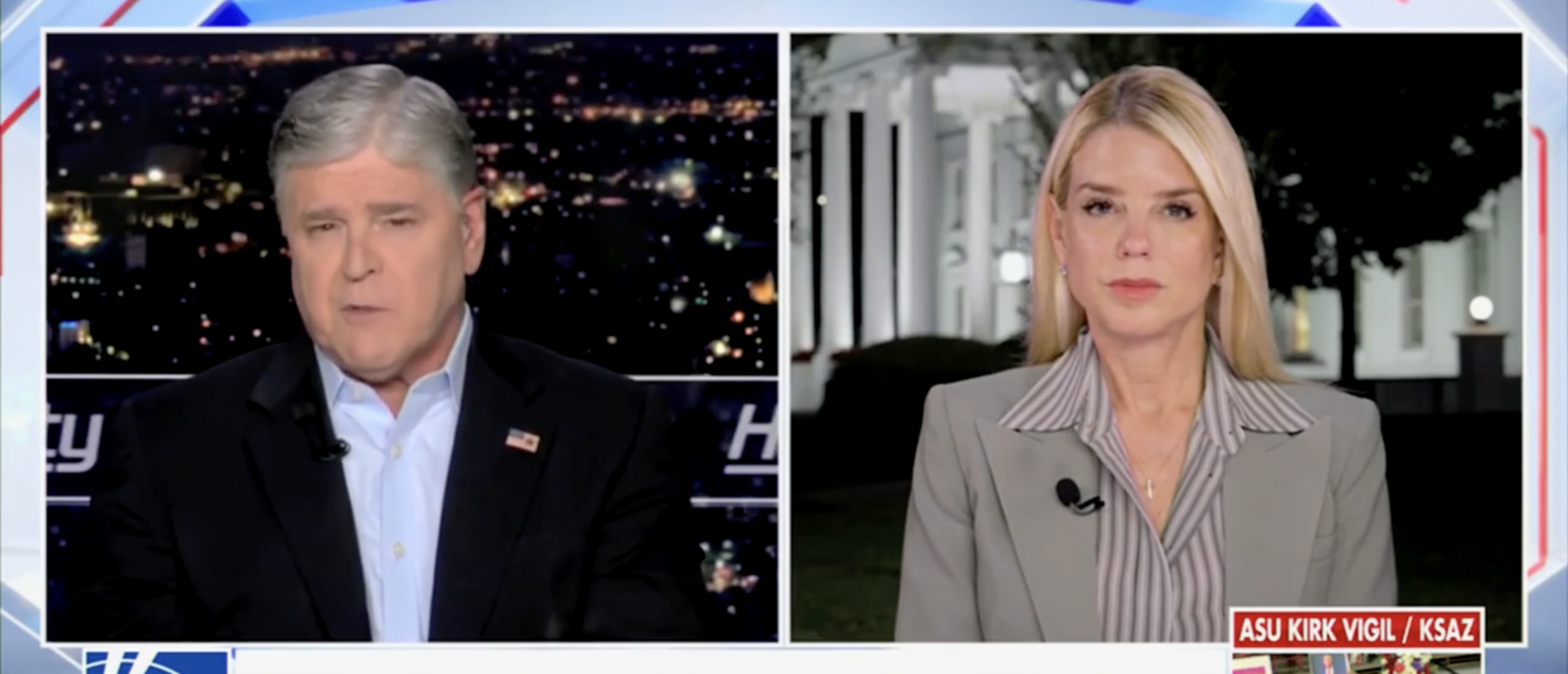 Pam Bondi on "Hannity" discussing cases [Screenshot/Fox News/"Hannity"]